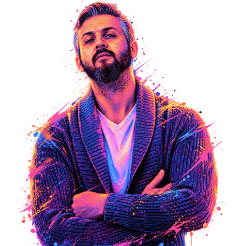Retrato de Luis Santos Fuentes, diseñador y desarrollador web